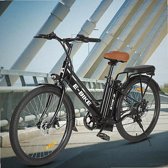 26" Electric Bike 500W City 7-Speed Cruiser Bicycle Commuting E-Bike for Adult